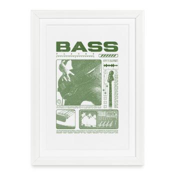 Bass Guitar Lover Bass Player Streetwear - Framed poster (27 × 37 cm) - white - Front
