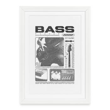 Bass Guitar Lover Bass Player Streetwear - Framed poster (27 × 37 cm) - white - Front