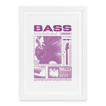 Bass Guitar Lover Bass Player Streetwear - Framed poster (27 × 37 cm) - white - Front