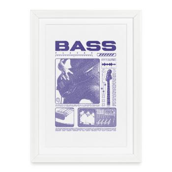 Bass Guitar Lover Bass Player Streetwear - Framed poster (27 × 37 cm) - white - Front