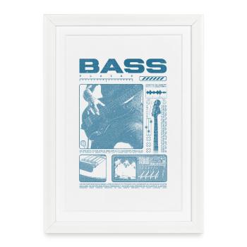 Bass Guitar Lover Bass Player Streetwear - Framed poster (27 × 37 cm) - white - Front