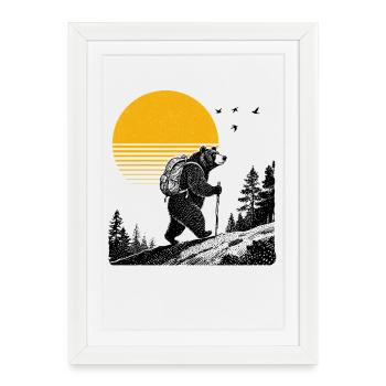 Wander Bear - Framed poster (27 × 37 cm) - white - Front