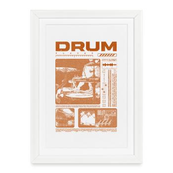Rock Drummer Drum Player Streetwear - Framed poster (27 × 37 cm) - white - Front