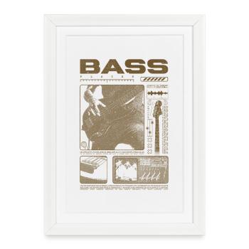 Bass Guitar Lover Bass Player Streetwear - Framed poster (27 × 37 cm) - white - Front