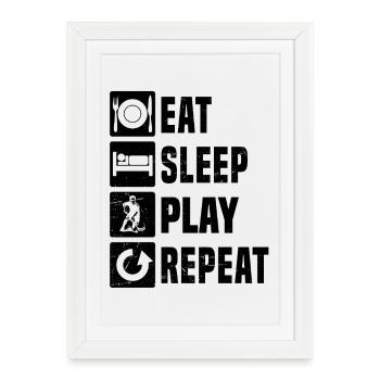 Floorball motif with recognition value - Framed poster (27 × 37 cm) - white - Front