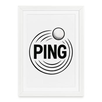 Ping Pong - Tennis de Table - Affiche encadrée (27 × 37 cm) - blanc - Devant