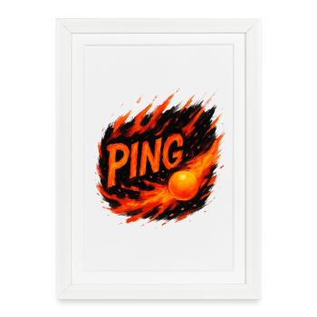 Ping Pong - Tennis de Table - Framed poster (27 × 37 cm) - white - Front