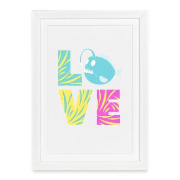 Poisson-grenouille - Affiche encadrée (27 × 37 cm) - blanc - Devant