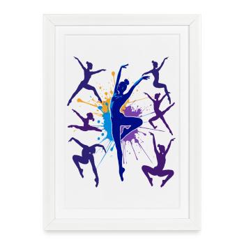 Gymnastique Gymnastique Acrobatie Gymnastique artistique - Affiche encadrée (27 × 37 cm) - blanc - Devant