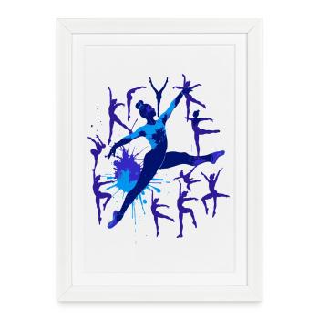 Gymnastique Gymnastique Acrobatie Gymnastique artistique - Affiche encadrée (27 × 37 cm) - blanc - Devant