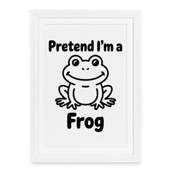 Expressions de grenouilles, cadeau drôle de grenouille - Affiche encadrée (27 × 37 cm) - blanc - Devant
