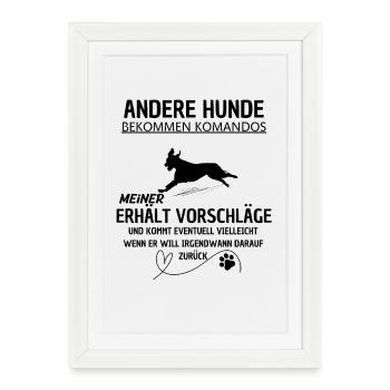 Commands? No. Accept suggestions? Maybe - Framed poster (27 × 37 cm) - white - Front