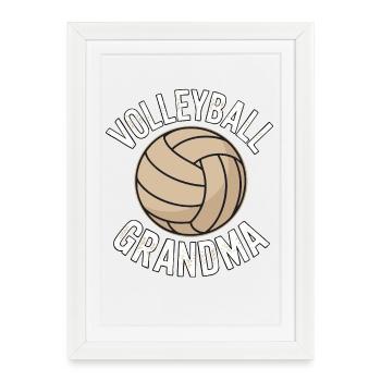 Volleyball Grandma – Proud Grandma - Framed poster (27 × 37 cm) - white - Front