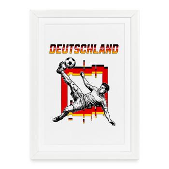 Football Germany Overhead kick side-kick - Framed poster (27 × 37 cm) - white - Front