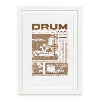Rock Drummer Drum Player Streetwear - Framed poster (27 × 37 cm) - white - Front