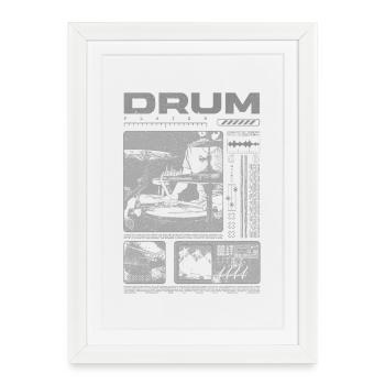 Rock Drummer Drum Player Streetwear - Framed poster (27 × 37 cm) - white - Front