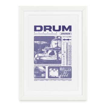 Rock Drummer Drum Player Streetwear - Framed poster (27 × 37 cm) - white - Front