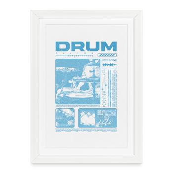 Rock Drummer Drum Player Streetwear - Framed poster (27 × 37 cm) - white - Front