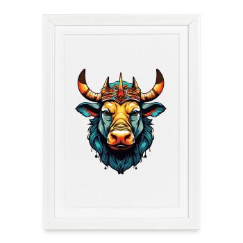 Taurus Comic King - Framed poster (27 × 37 cm) - white - Front