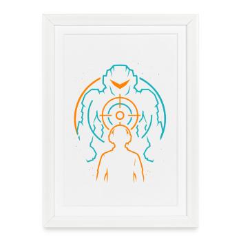 Gamer Mecha, Gaming Sight - Framed poster (27 × 37 cm) - white - Front