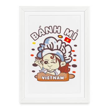 banh mi vietnam kawaii - Framed poster (27 × 37 cm) - white - Front