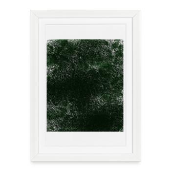 Dark green texture with spots - Framed poster (27 × 37 cm) - white - Front
