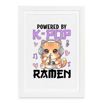 Powered By K-Pop Ramen - Framed poster (27 × 37 cm) - white - Front