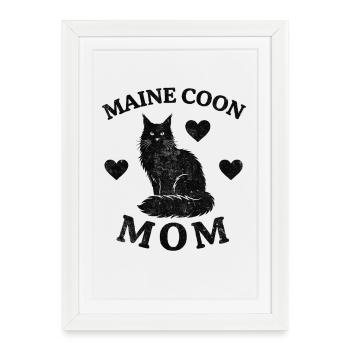 MaineCoonMom - Framed poster (27 × 37 cm) - white - Front