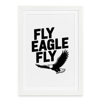 Mouche Aigle Mouche - Affiche encadrée (27 × 37 cm) - blanc - Devant