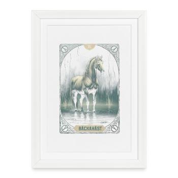 Créatures mythologiques de Bäckahäst - Affiche encadrée (27 × 37 cm) - blanc - Devant