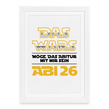 Les guerres | Abi 2026 - Abitur - Don - Affiche encadrée (27 × 37 cm) - blanc - Devant