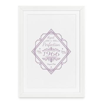 Ornements vintage du 60e anniversaire 1966 - Affiche encadrée (27 × 37 cm) - blanc - Devant