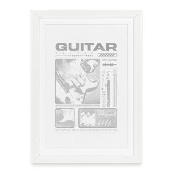 Guitariste Guitariste Rock Musicien streetwear - Affiche encadrée (27 × 37 cm) - blanc - Devant