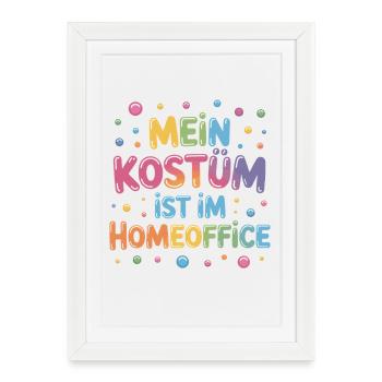 Costume is in the home office carnival carnival office - Framed poster (27 × 37 cm) - white - Front