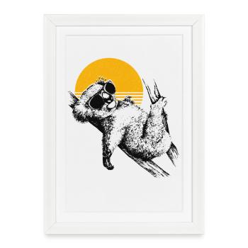 Chilling Koala Sunset - Framed poster (27 × 37 cm) - white - Front