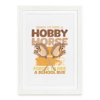 Bus scolaire Hobby Horse - Affiche encadrée (27 × 37 cm) - blanc - Devant