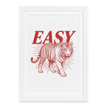 Graphique graphique vintage Easy Tiger - Affiche encadrée (27 × 37 cm) - blanc - Devant