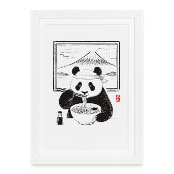 Ramen Panda - Affiche encadrée (27 × 37 cm) - blanc - Devant