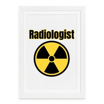 radiologue - Affiche encadrée (27 × 37 cm) - blanc - Devant