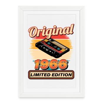 Original 1966 Limited Edition Cassette Retro - Framed poster (27 × 37 cm) - white - Front