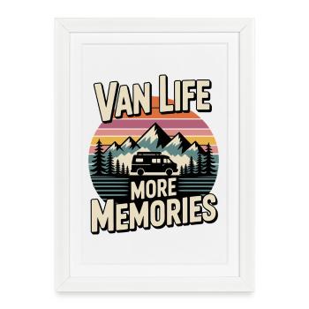 Van Life Encore des souvenirs - Affiche encadrée (27 × 37 cm) - blanc - Devant