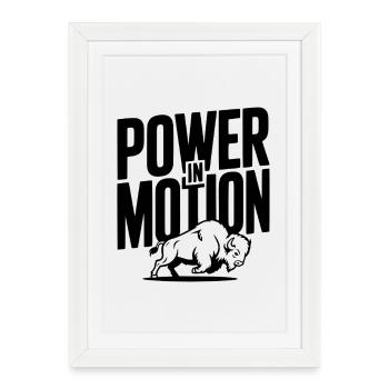 Puissance en mouvement - Affiche encadrée (27 × 37 cm) - blanc - Devant