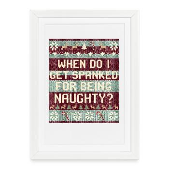 When will I be punished? Naughty Christmas - Framed poster (27 × 37 cm) - white - Front