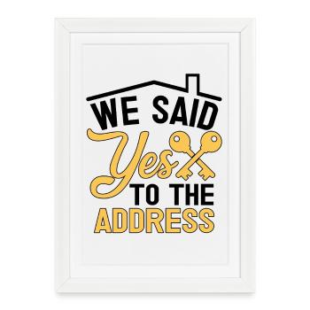 Nous avons accepté l’adresse - Affiche encadrée (27 × 37 cm) - blanc - Devant