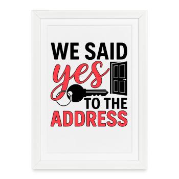 Nous avons accepté l’adresse - Affiche encadrée (27 × 37 cm) - blanc - Devant