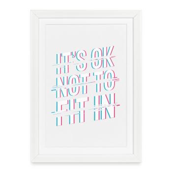 It's Ok Not To Fit In Individuality Motivation - Framed poster (27 × 37 cm) - white - Front