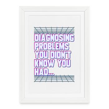 Infirmier praticien diagnostiquant des problèmes en soins infirmiers - Affiche encadrée (27 × 37 cm) - blanc - Devant