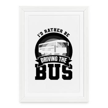 Bus Driver Joke - Framed poster (27 × 37 cm) - white - Front