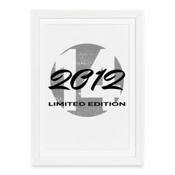 14e anniversaire 2012 cadeau garçons et filles - Affiche encadrée (27 × 37 cm) - blanc - Devant