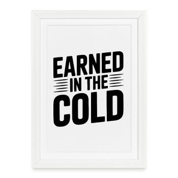 Gagné dans le froid - Affiche encadrée (27 × 37 cm) - blanc - Devant